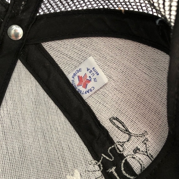 Love Your Melon Black Embroidered Trucker Hat Adjust EUC Unisex Adult One Size - Picture 7 of 7